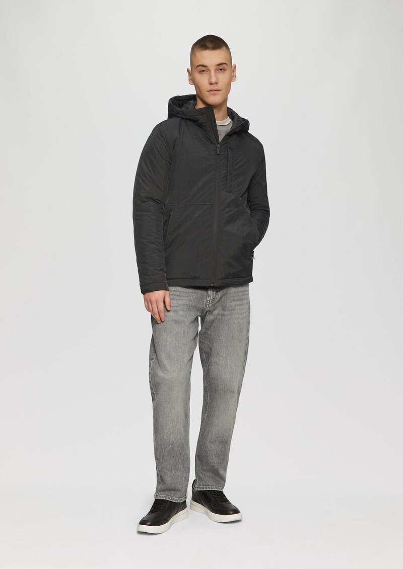 Wattierte Übergangsjacke mit Kapuze