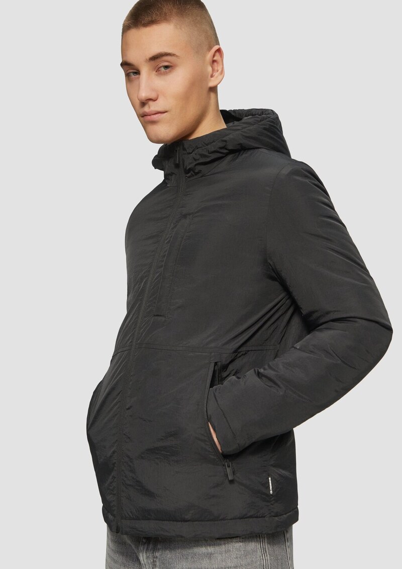 Wattierte Übergangsjacke mit Kapuze