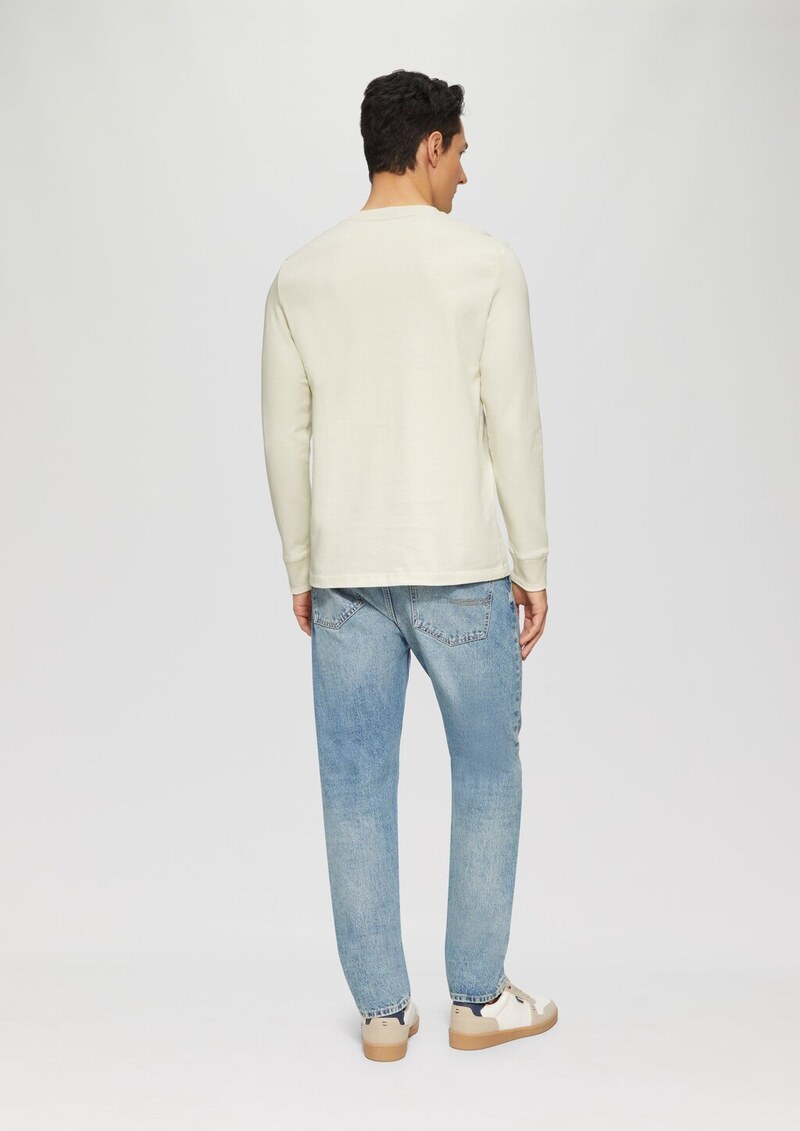 Langarmshirt mit Henleyausschnitt und Ärmel-Bündchen