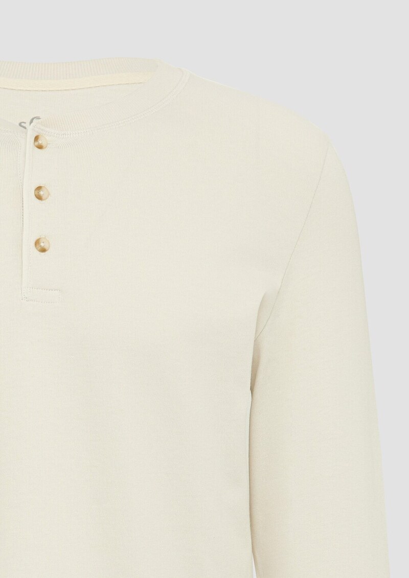 Langarmshirt mit Henleyausschnitt und Ärmel-Bündchen