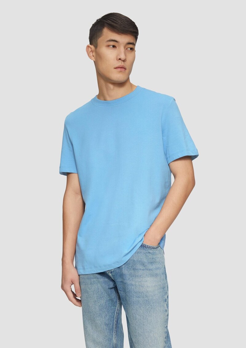 Softes Baumwoll-T-Shirt mit Crewneck