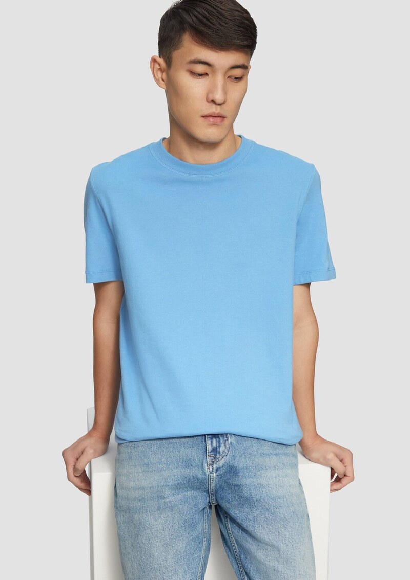 Softes Baumwoll-T-Shirt mit Crewneck