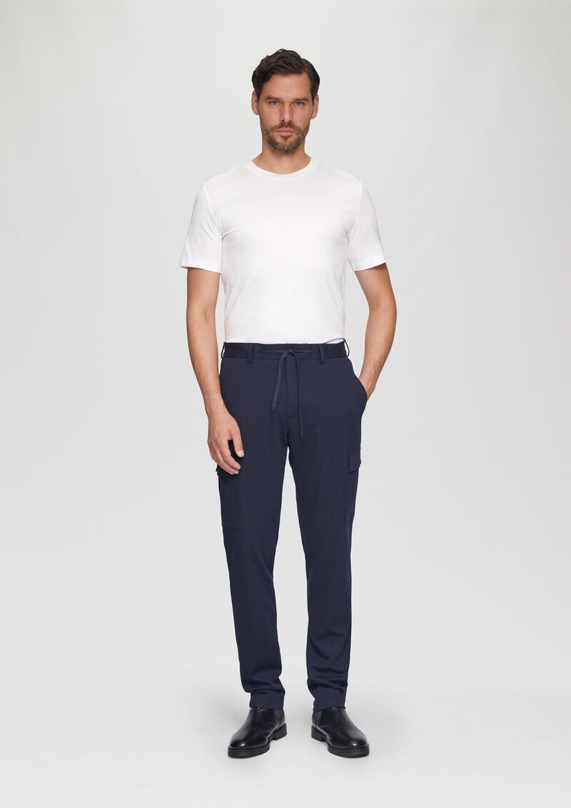 Jerseyshirt im Slim Fit aus merzerisierter Baumwolle