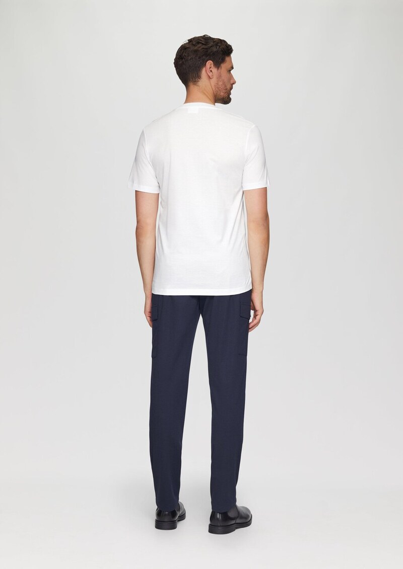 Jerseyshirt im Slim Fit aus merzerisierter Baumwolle