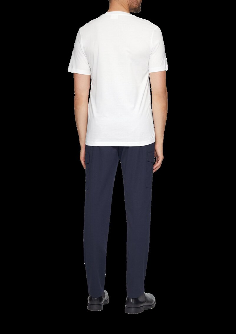 Jerseyshirt im Slim Fit aus merzerisierter Baumwolle