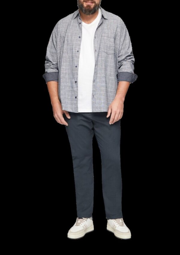 Fein gemusterte Hose mit Straight Leg