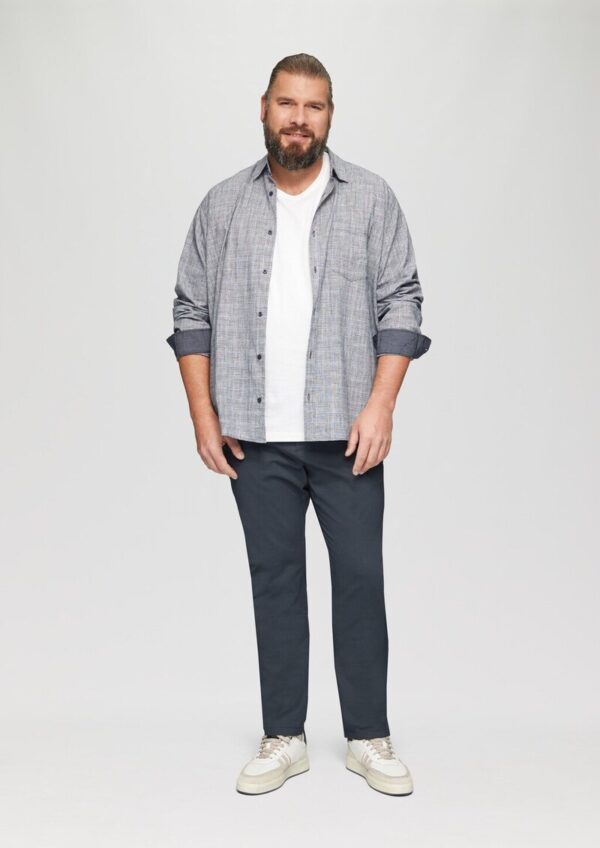 Fein gemusterte Hose mit Straight Leg