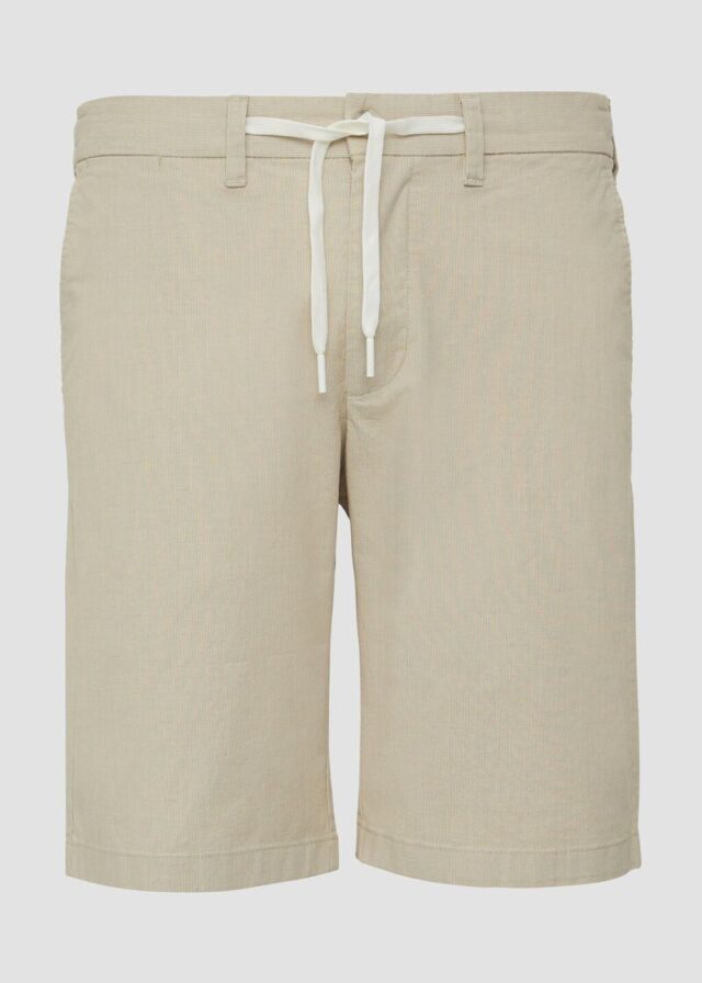Chino-Shorts aus Baumwollstretch in melierter Optik