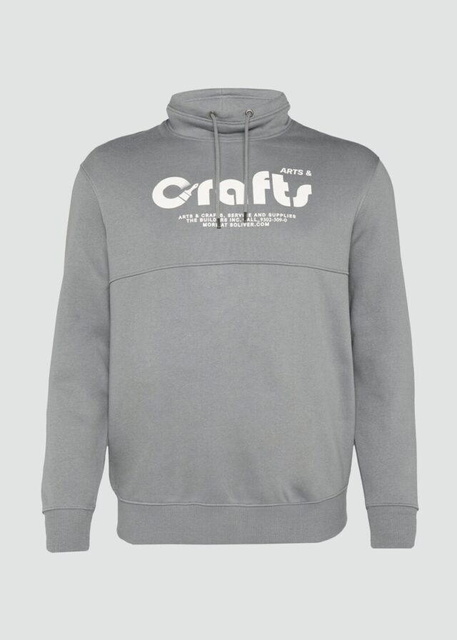 Sweatshirt mit Frontprint und Snood-Kragen