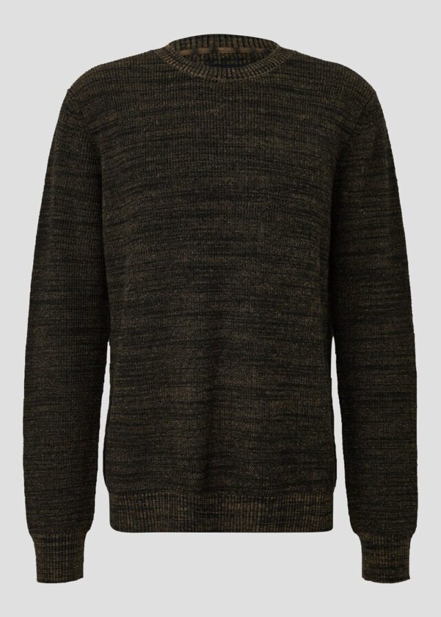 Melierter Strickpullover