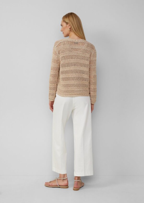 Loose-Fit-Cardigan mit Ajourmuster