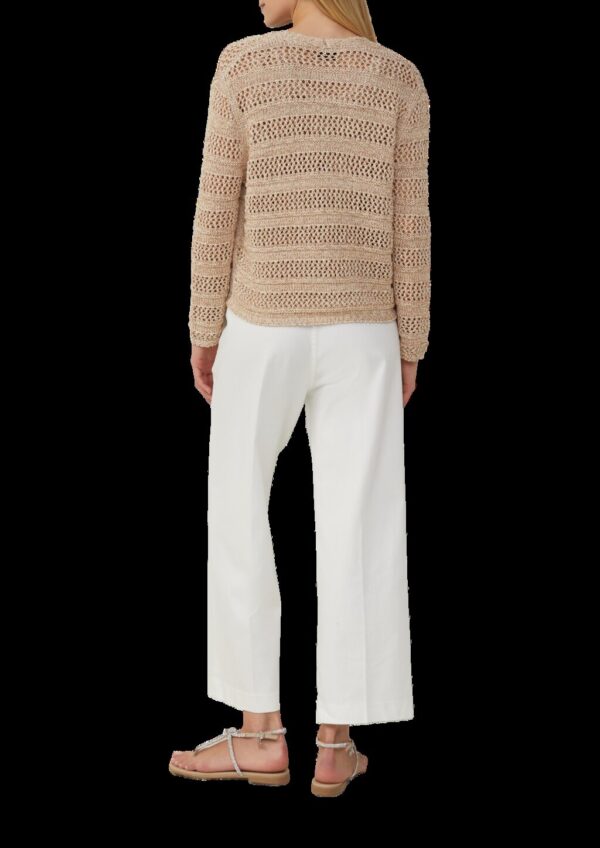 Loose-Fit-Cardigan mit Ajourmuster