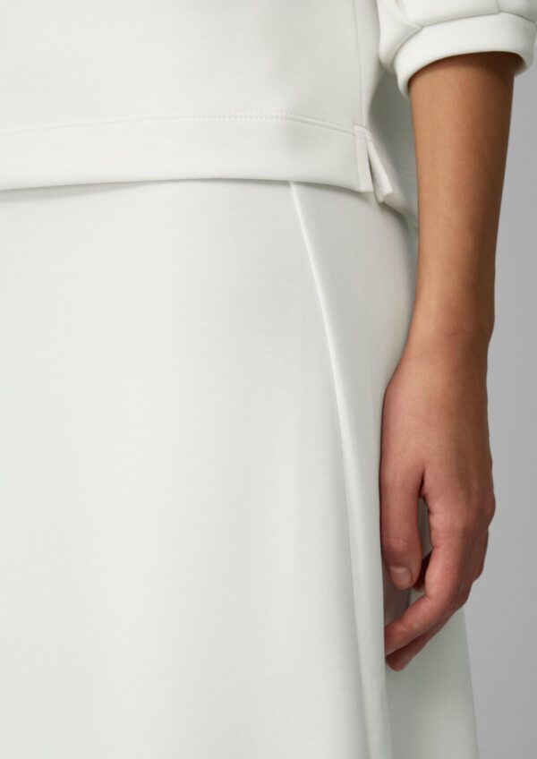 Ausgestellter Midirock aus Interlockjersey mit Elastikbund