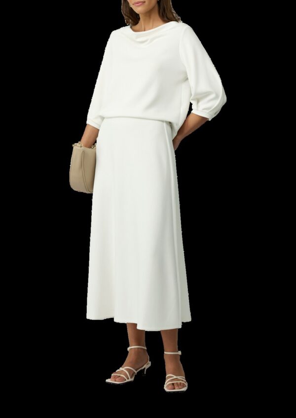 Ausgestellter Midirock aus Interlockjersey mit Elastikbund