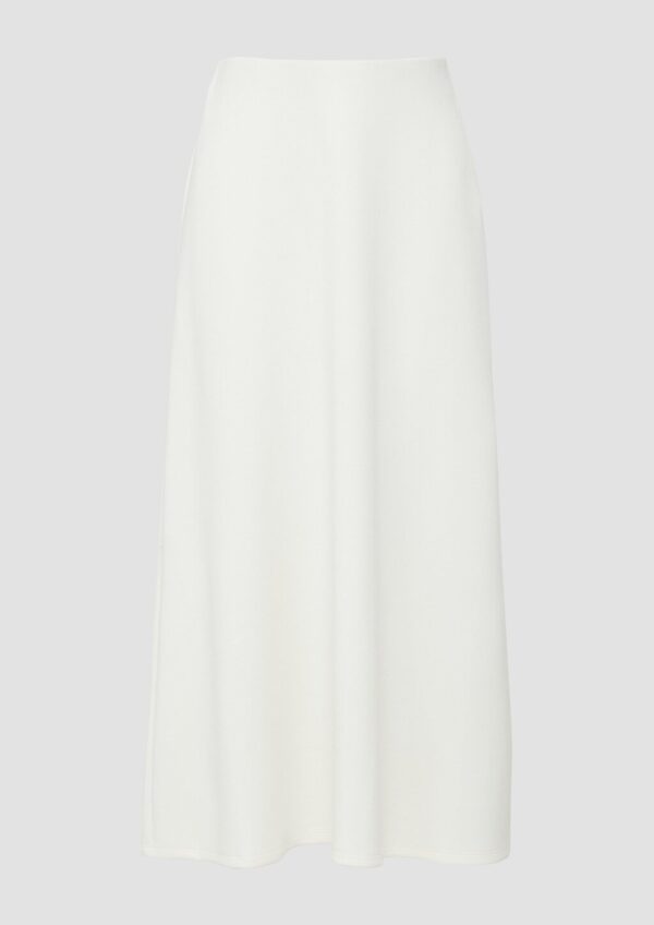 Ausgestellter Midirock aus Interlockjersey mit Elastikbund