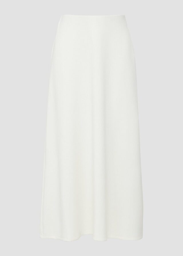 Ausgestellter Midirock aus Interlockjersey mit Elastikbund