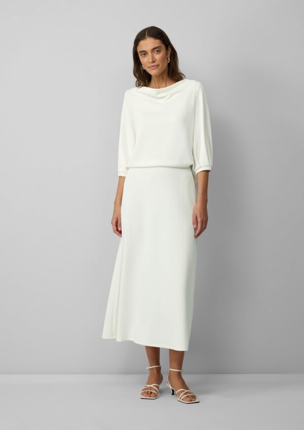 Ausgestellter Midirock aus Interlockjersey mit Elastikbund