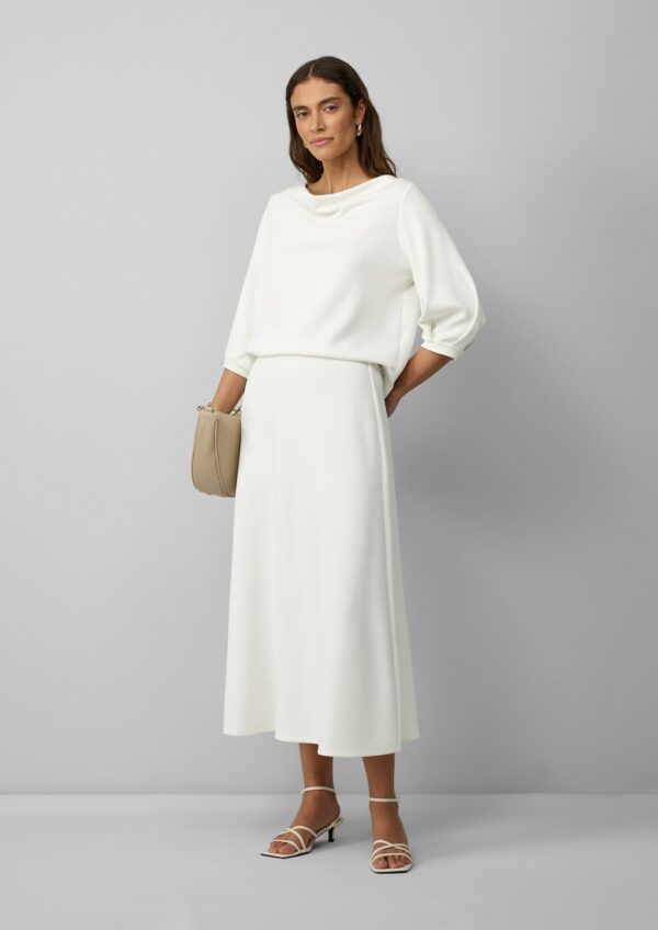 Ausgestellter Midirock aus Interlockjersey mit Elastikbund