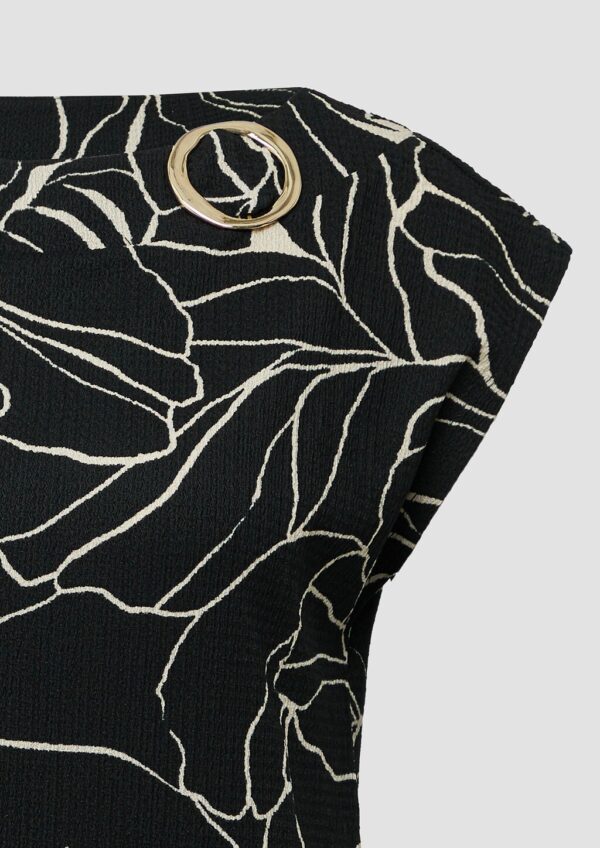 Gemustertes Relaxed-Fit-Shirt mit Schmuck-Detail