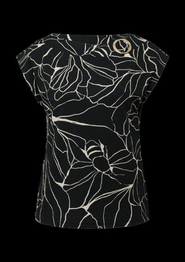 Gemustertes Relaxed-Fit-Shirt mit Schmuck-Detail