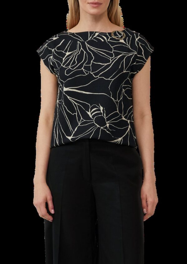 Gemustertes Relaxed-Fit-Shirt mit Schmuck-Detail