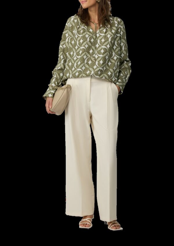 Tunikabluse aus Viskose mit Faltendetails