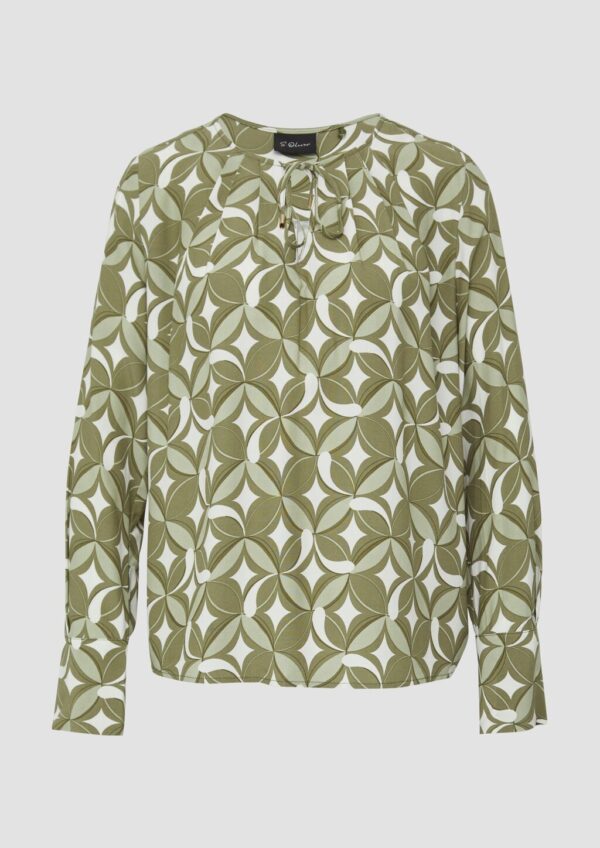 Tunikabluse aus Viskose mit Faltendetails