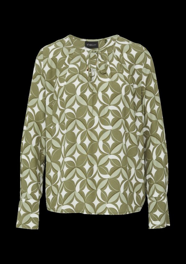 Tunikabluse aus Viskose mit Faltendetails