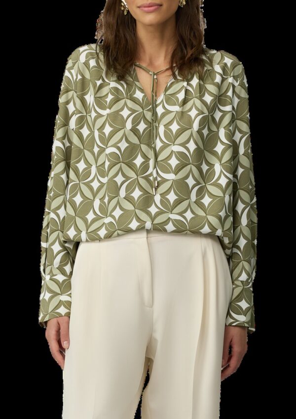 Tunikabluse aus Viskose mit Faltendetails