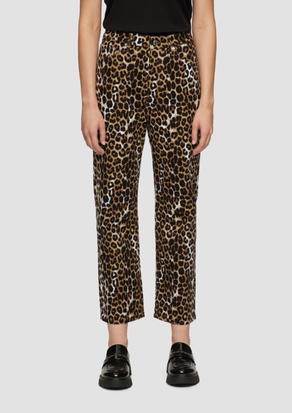 Crop Jeans Karolin im Leoprint