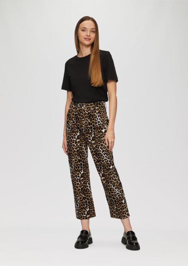 Crop Jeans Karolin im Leoprint