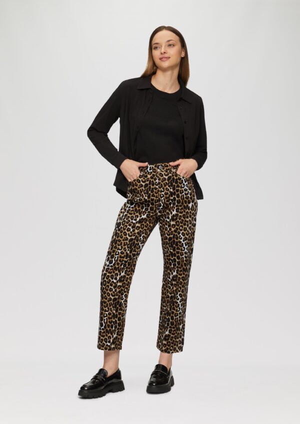 Crop Jeans Karolin im Leoprint