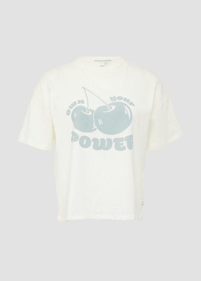 Printshirt mit überschnittener Schulter