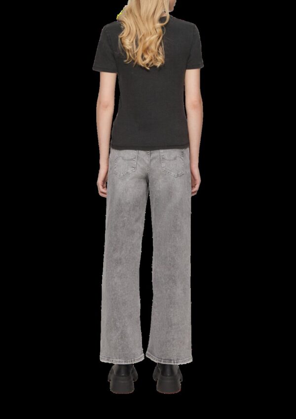 Rippshirt mit Acid-Waschung und Strass-Wording