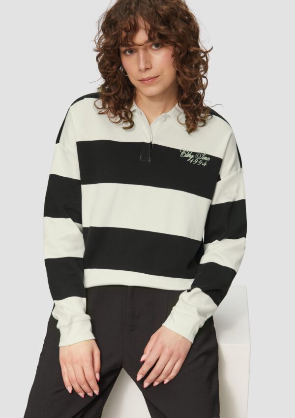 Poloshirt im Loose Fit mit Blockstreifen