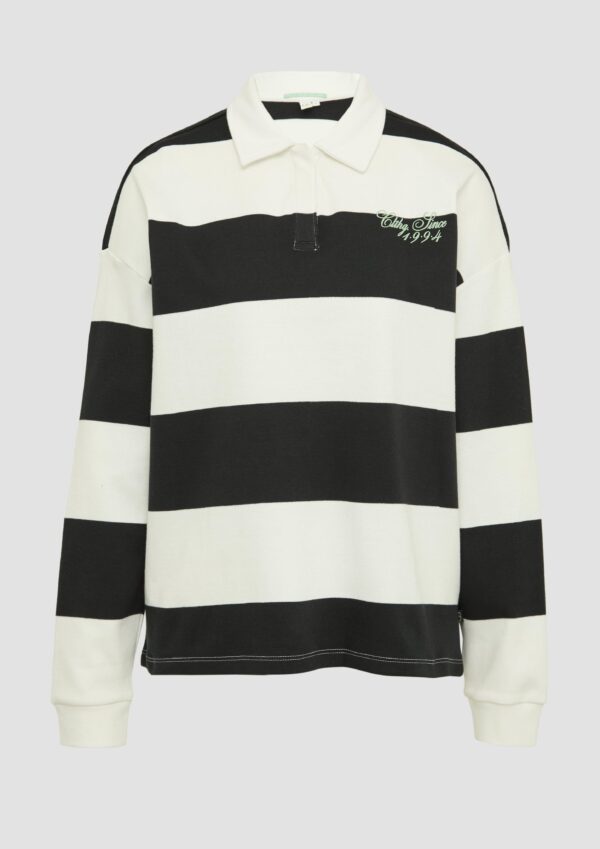 Poloshirt im Loose Fit mit Blockstreifen