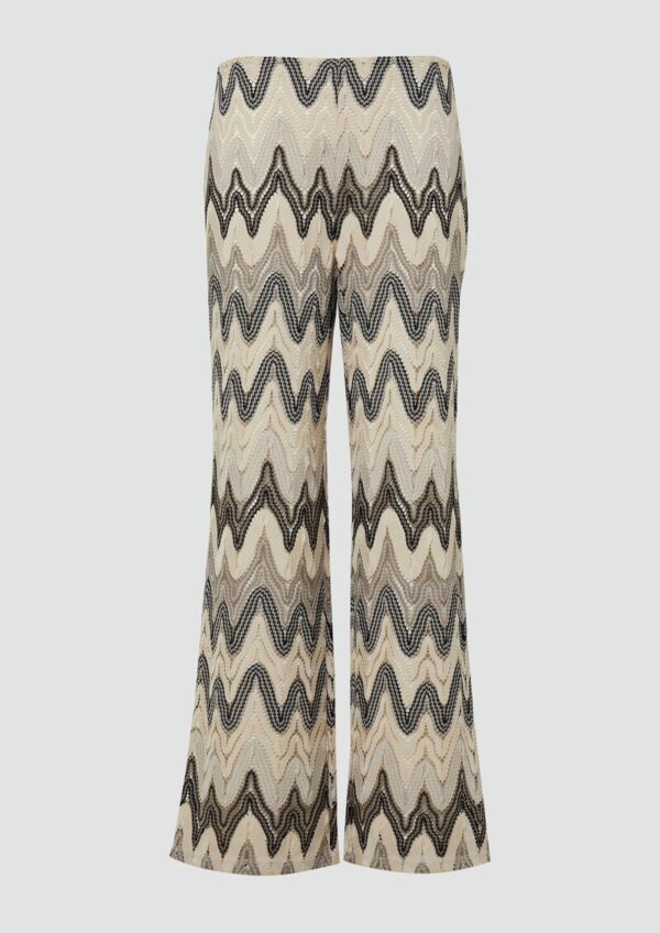 Wide-Leg-Hose aus Häkeljersey mit All-over-Muster