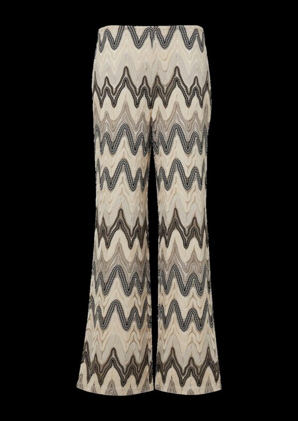 Wide-Leg-Hose aus Häkeljersey mit All-over-Muster