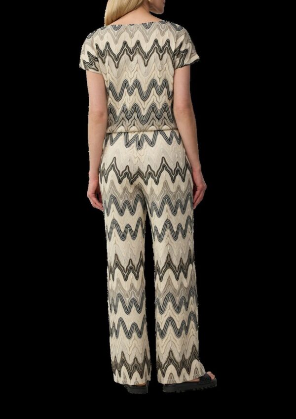 Wide-Leg-Hose aus Häkeljersey mit All-over-Muster