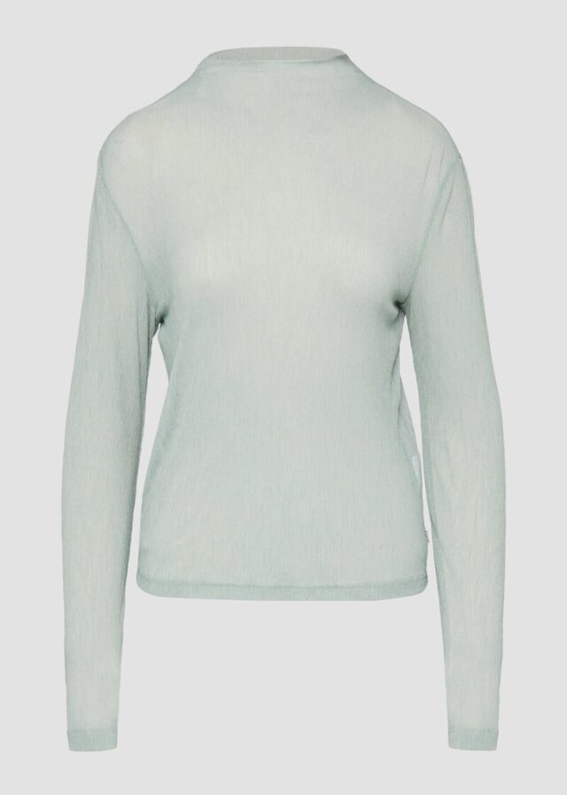 Meshshirt mit Stehkragen