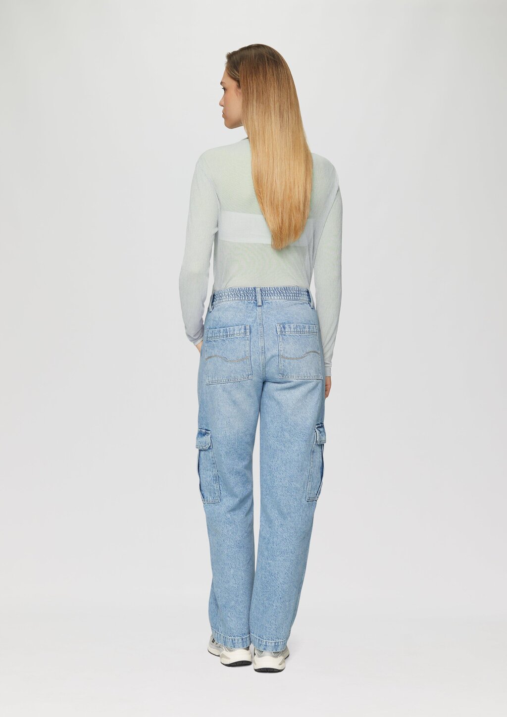 Meshshirt mit Stehkragen