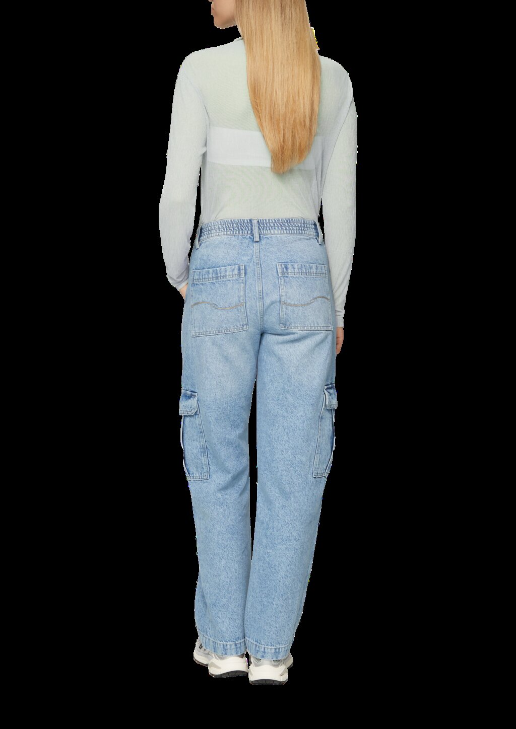 Meshshirt mit Stehkragen