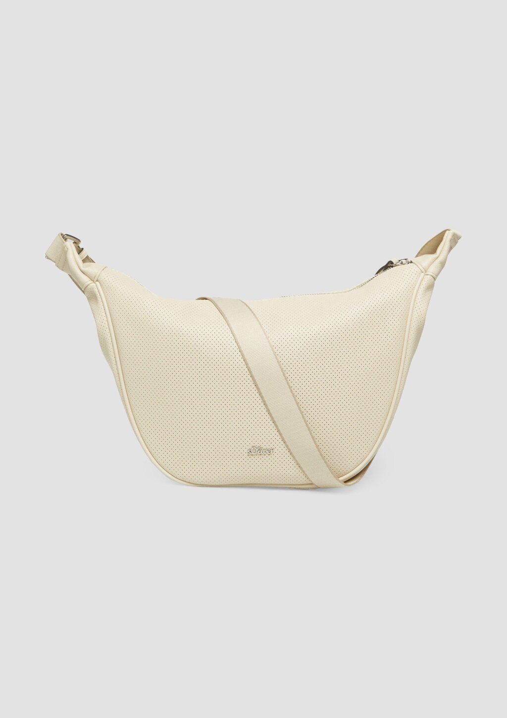 Schulter-Tasche mit Lochmuster und Logo-Detail