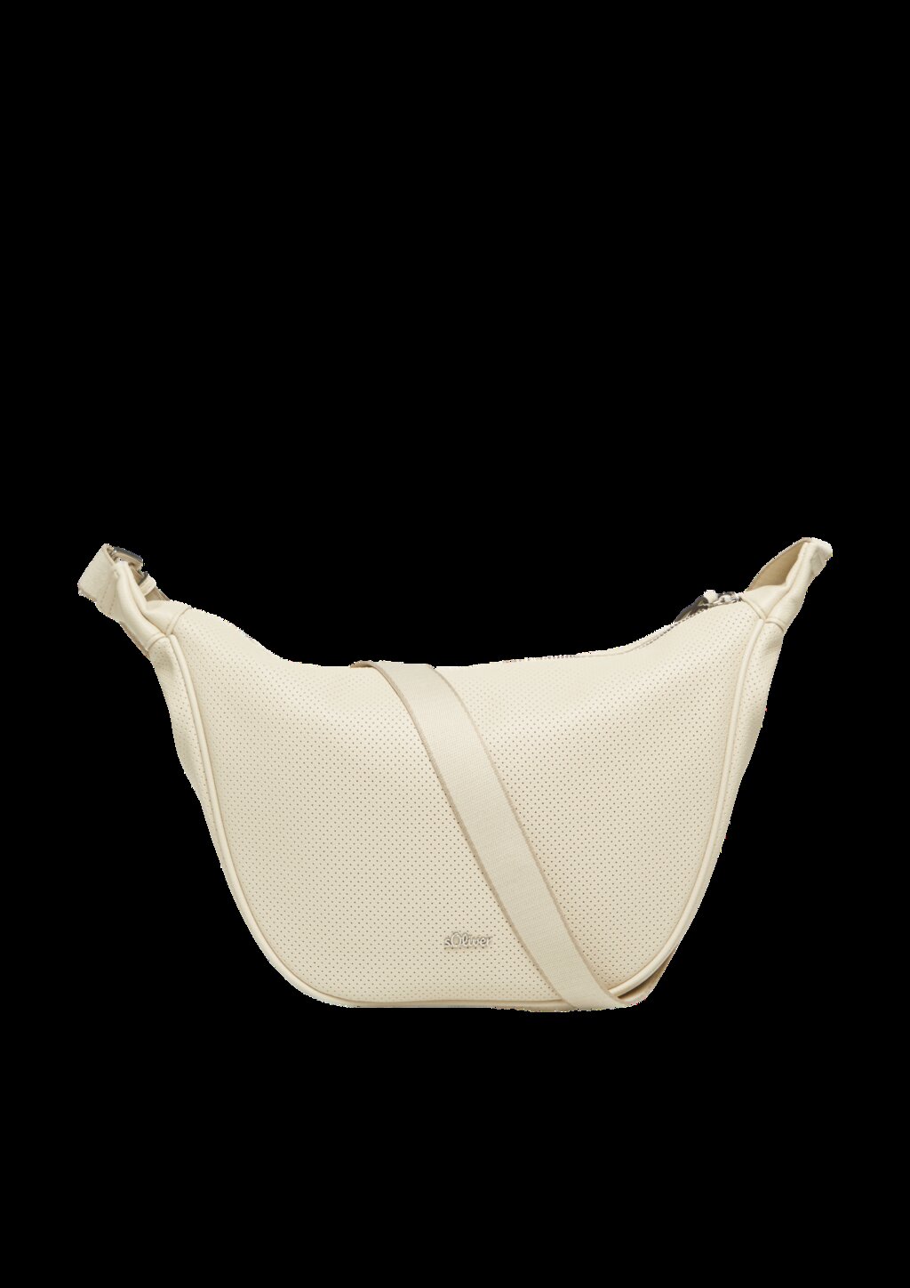 Schulter-Tasche mit Lochmuster und Logo-Detail