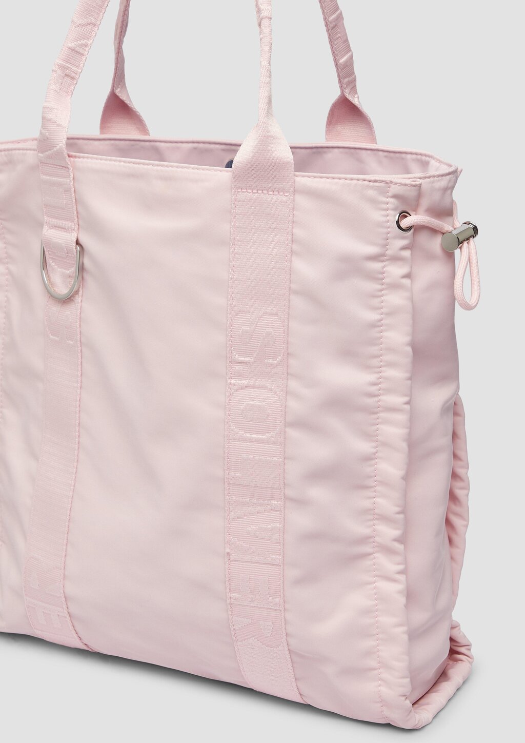 Shopper mit Logo und Kordelzug-Details