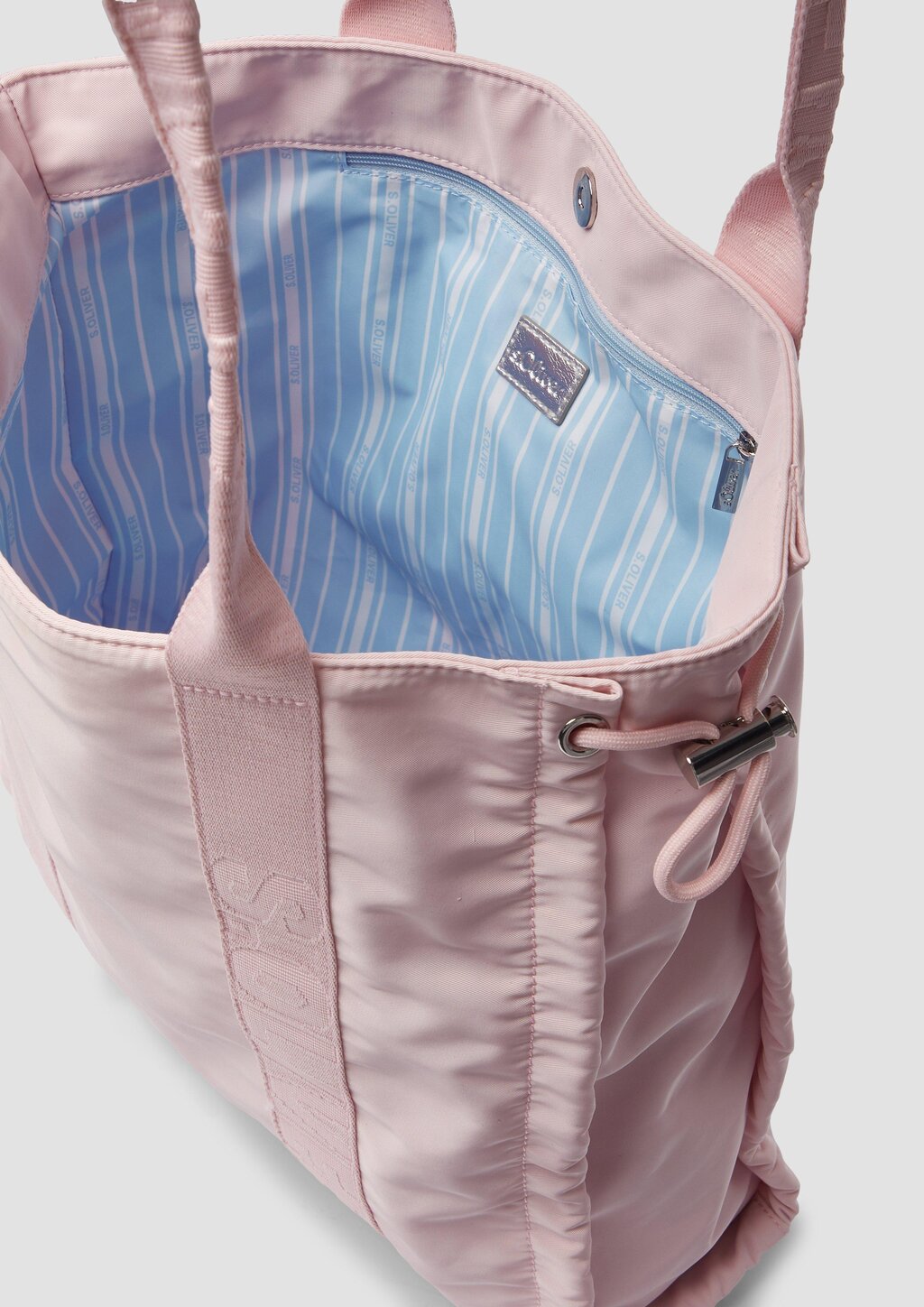 Shopper mit Logo und Kordelzug-Details