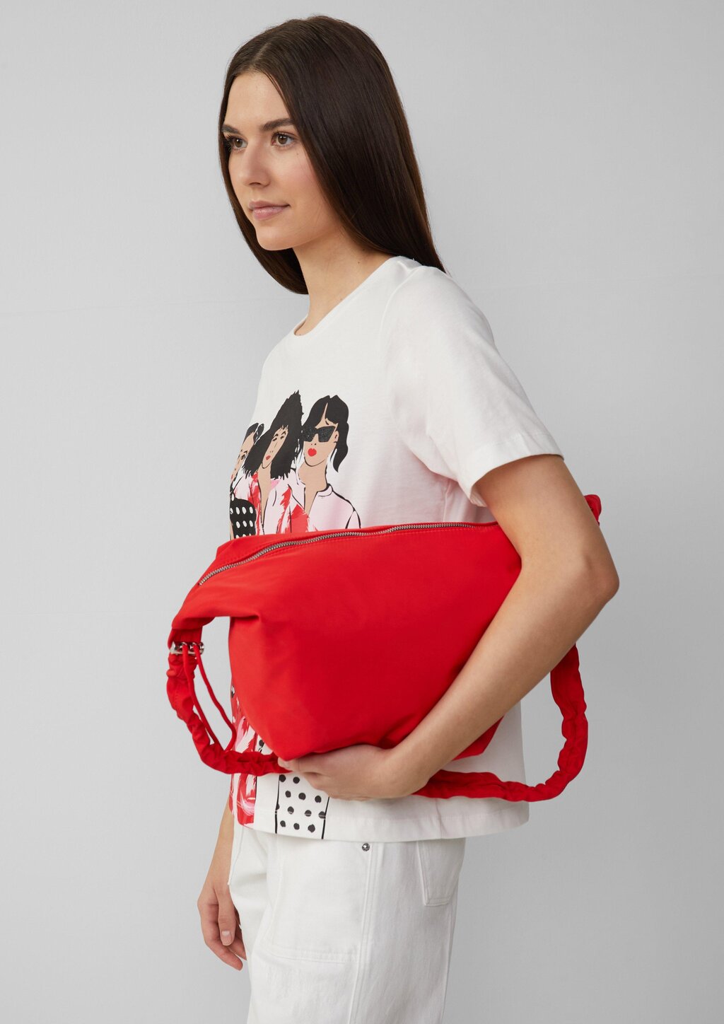 Crossbody-Bag mit gerafftem Schultergurt