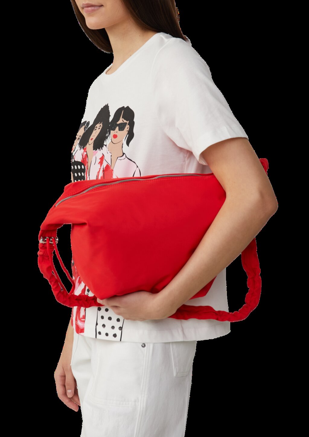 Crossbody-Bag mit gerafftem Schultergurt