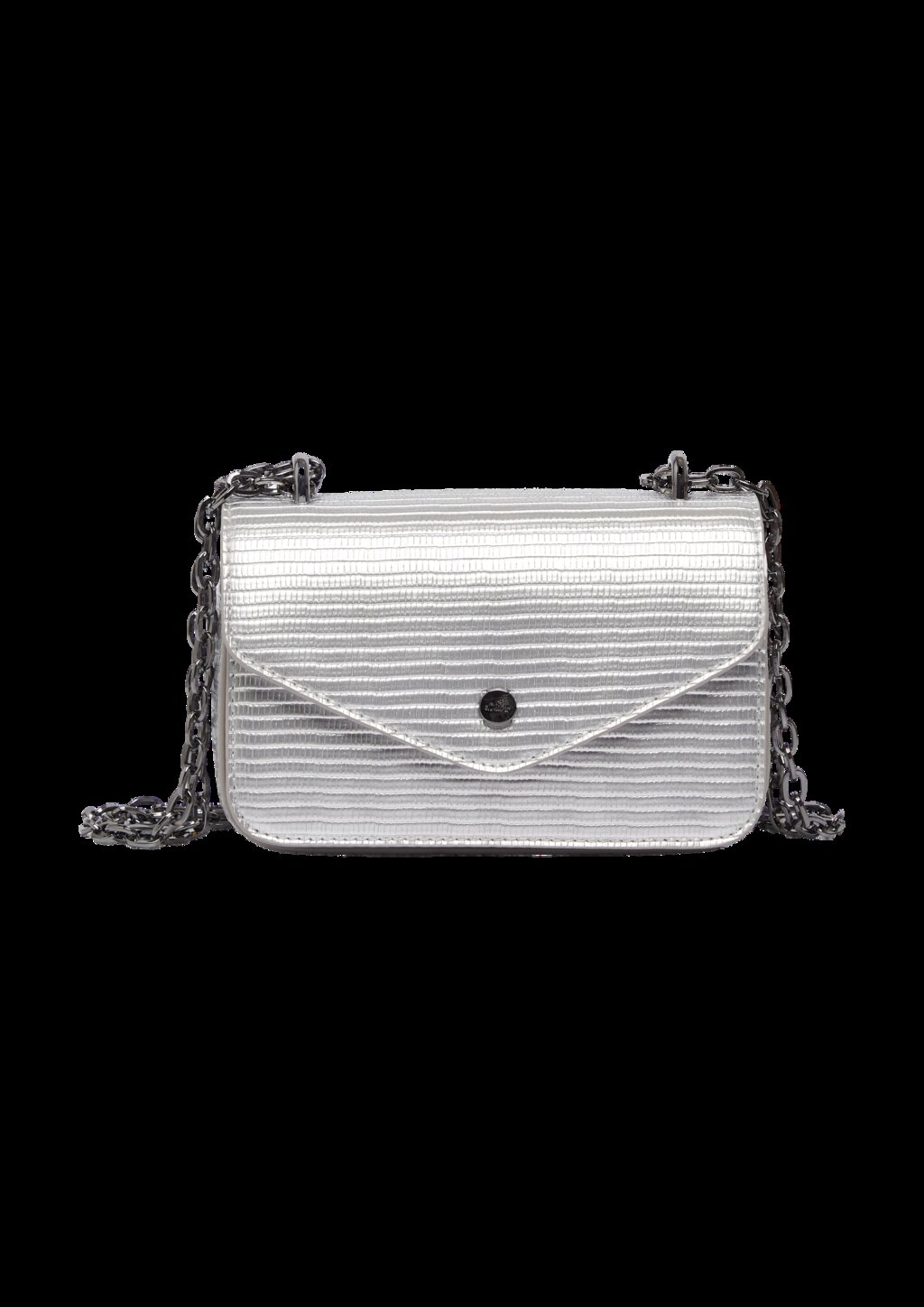 Handliche Envelope-Bag mit Ketten-Schultergurt und Überschlag mit Magnetverschluss