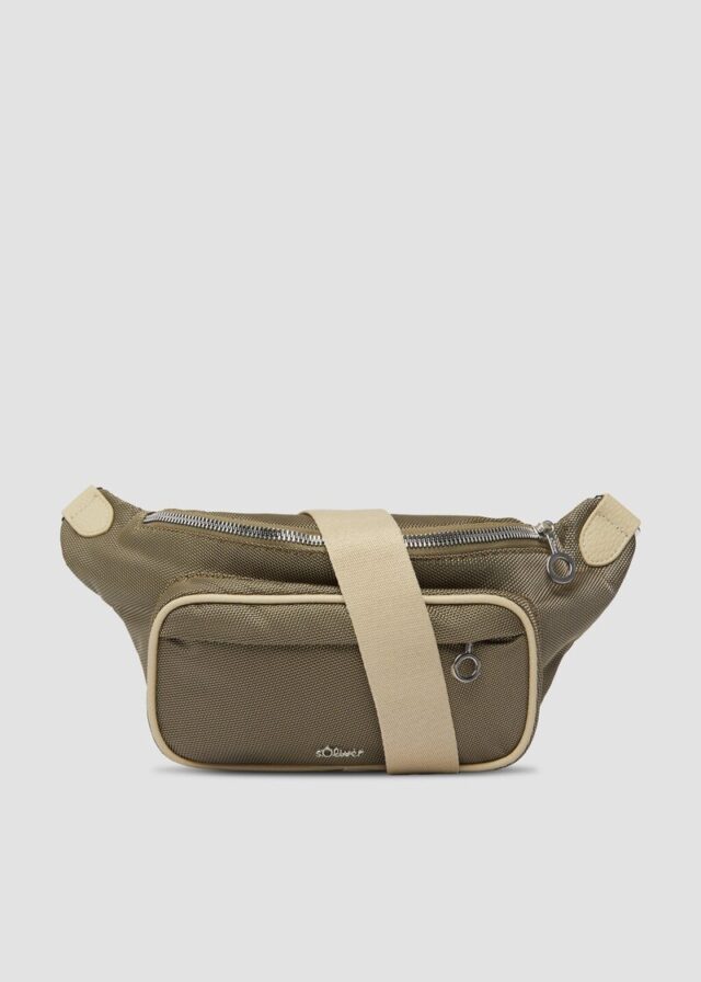 Bauchtasche aus Nylon mit Logo und abnehmbaren Trägern